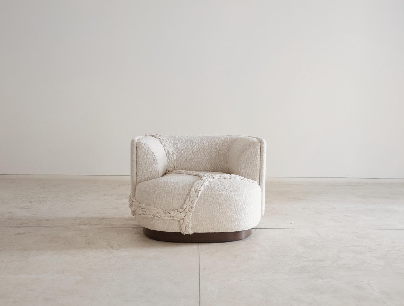 Pure cotton embroidered sofa, armchair and ottoman.